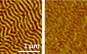 Images of a magnetic field turned on and off.